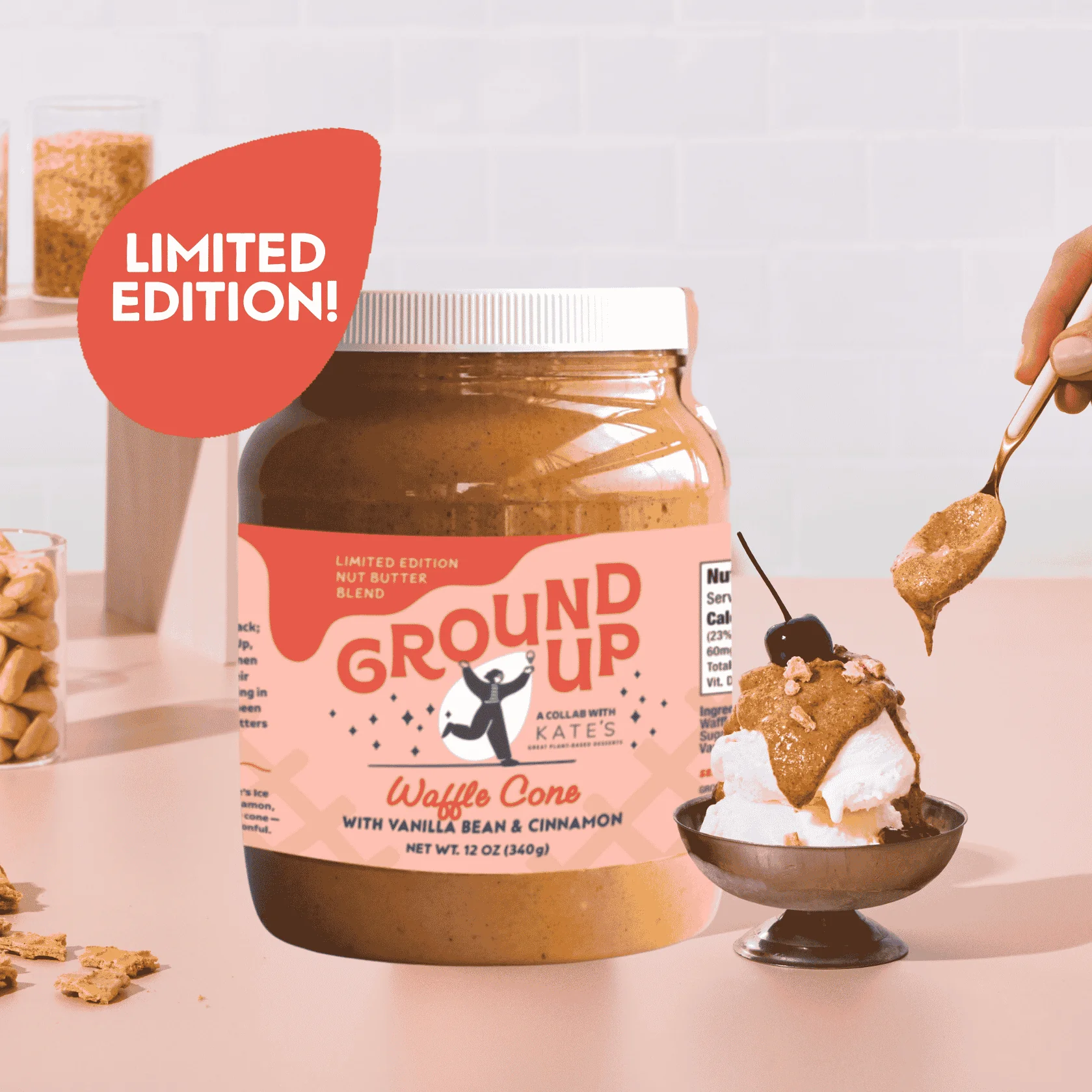 Bulk Tub: Waffle Cone Almond & Cashew Butter (4lbs)