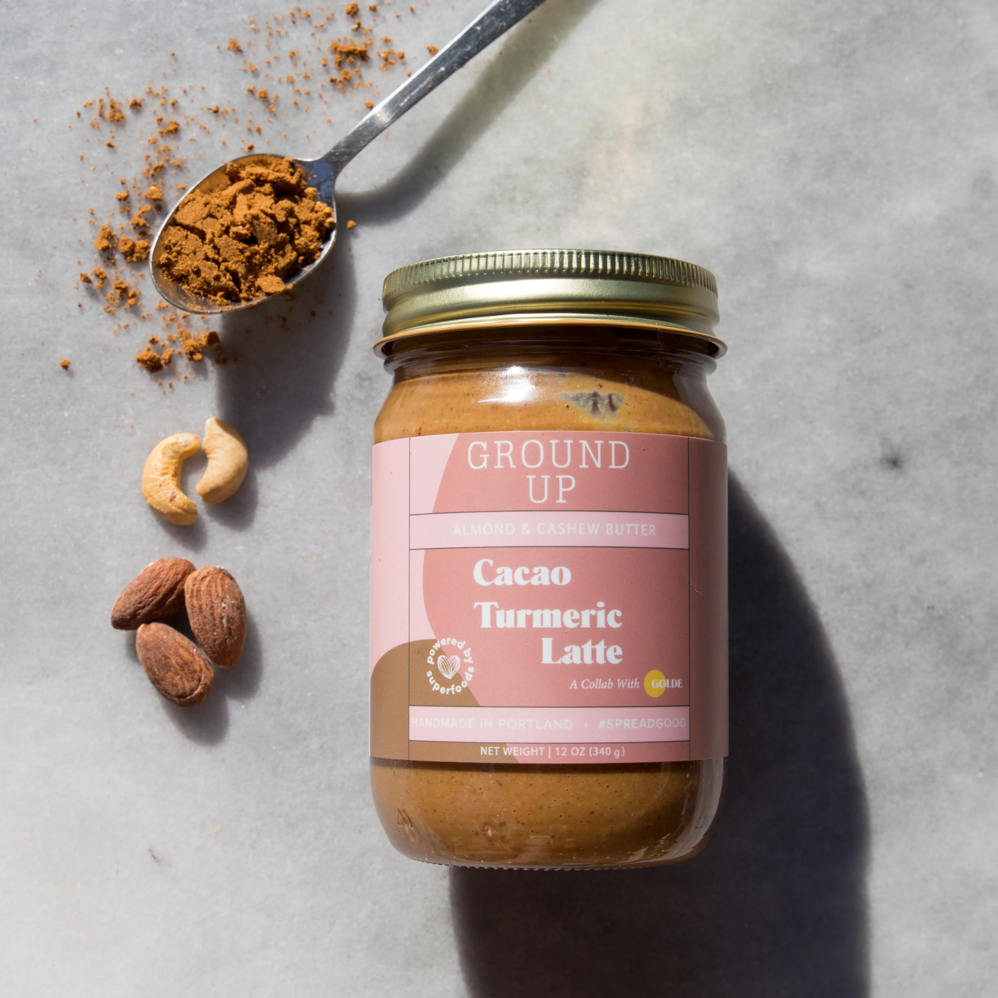 Golde Cacao Turmeric Latte Almond + Cashew Butter - Image 4